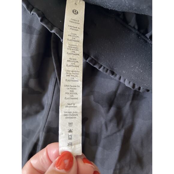 Lululemon Heritage 365 Joggers Pants Women 6 Camo Deap Coal Full Length Pockets - Picture 4 of 10